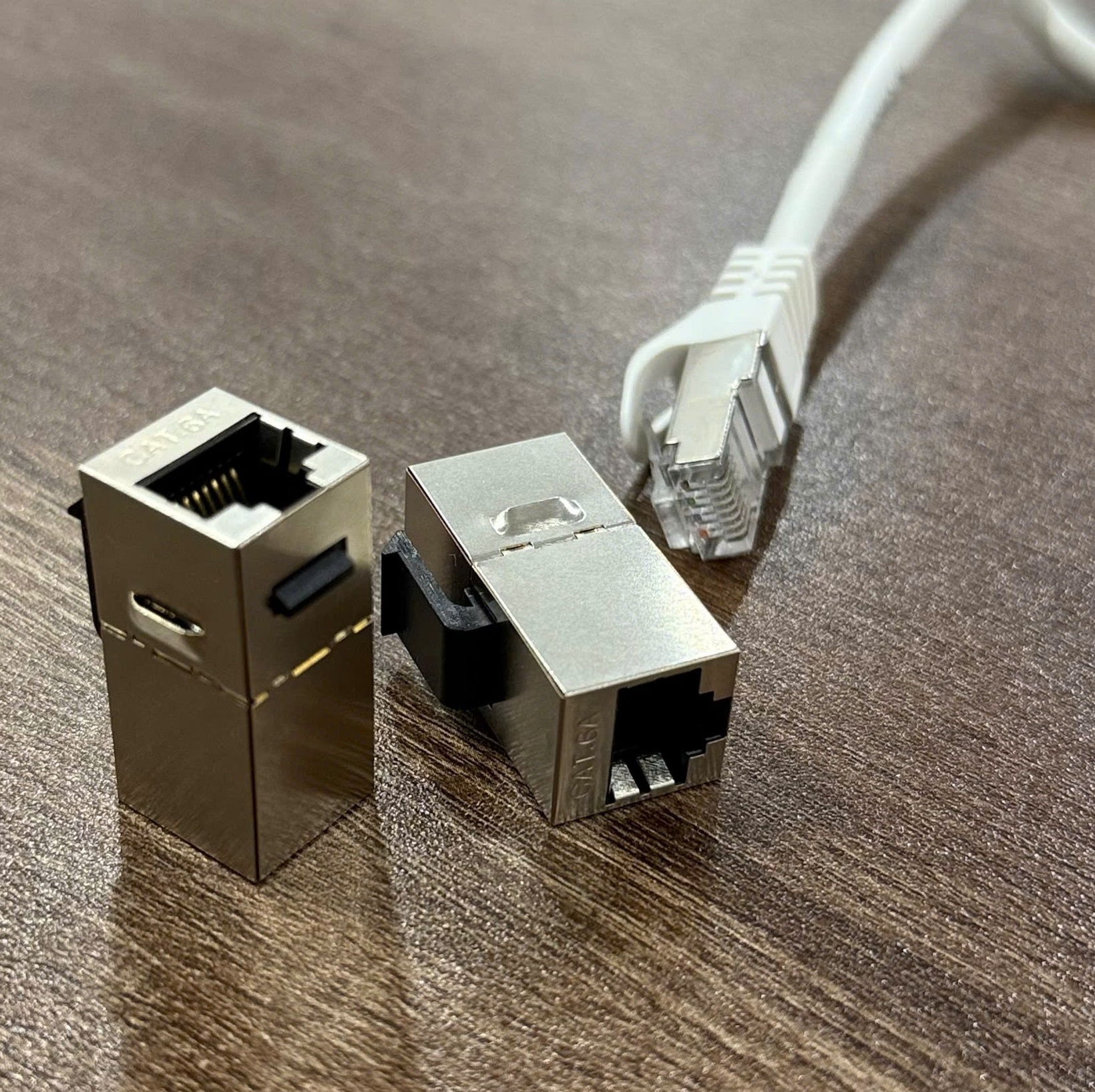 Nhân đấu nối RJ45-RJ45 CAT6A STP Shielded có chống nhiễu (100/1000) Ancomteck, ACT-6A-88